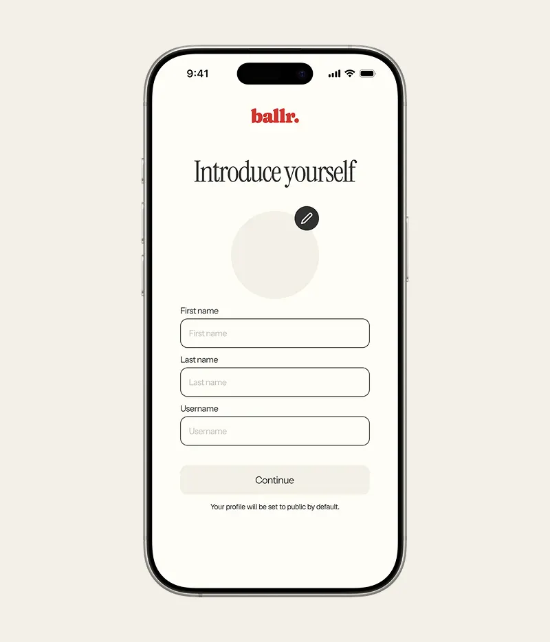 Ballr Onboarding Image
